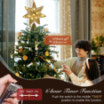 thumbnail image 6 of Lewondr Christmas Star Tree Topper,11.8 Inch LED Lights Tree Topper with Glitter Sequins,Battery Operated Heptagram Decor for Christmas Tree Decorations Xmas Holiday Party,Timer Function,Gold, 6 of 10