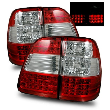 Euro Tail Lamps Crystal - For 98-05 Toyota Land Cruiser FJ100 Euro Red Crystal Tail Lights Rear Brake Lamp