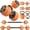 Orange + Iron, variant on 66LB Adjustable Dumbbell Set, 4-in-1 Convertible Weights, Dumbbells, Barbell, Kettlebells for Home Gym Workouts