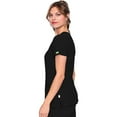 thumbnail image 3 of MED COUTURE Women V-Neck Racerback Top, Color: Black, Size: L (8416-BLAC-L), 3 of 5