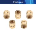 thumbnail image 3 of HUGFEGWE M3x5mm Female Thread Knurled Nuts Hx5mm OD Brass Threaded Insert Embedment Nuts Hydraulic Welded Joint Injection Molding Assortment Kit for 3D Printing Injection Molding 20PCS CJB91-25009, 3 of 6