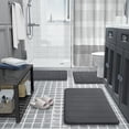 thumbnail image 5 of Memory Foam Bath Mat Rug, 24" x 18", Ultra Soft and Non-Slip Bathroom Rugs, Water Absorbent and Machine Washable Bath Rug for Bathroom, Shower, and Tub, 5 of 6