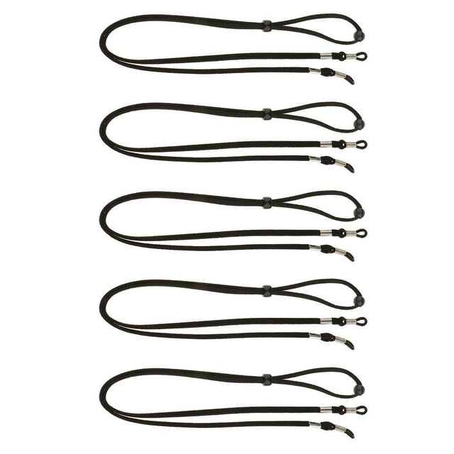5 Pieces Sports Sunglasses Chain Cord Glasses Retainer Non-Slip Holder - 68cm Black