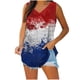 thumbnail image 2 of Puntoco Tops sin mangas para mujer, camisetas sin mangas estampadas para mujer, camisetas básicas informales holgadas sin mangas con cuello en V para verano, 2 of 5