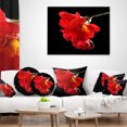 thumbnail image 3 of Designart Freesia Flower on Black Background - Floral Throw Pillow - 16x16, 3 of 4