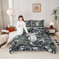 thumbnail image 4 of Homewish Animal Deer 2pcs Bedding Comforter Set For Children Teens,Abstract Camo Twin Comforter Sets,Geometric Camouflage Breathable Bedding Set,Breathable Home Decor,Reversible, 4 of 8