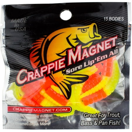 Leland 87277 Crappie Magnet 15pcBody Orange and Chartreuse