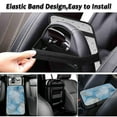 thumbnail image 6 of Yuyamidu Blue Marble Print Car Armrest Cover Cushion Pad Accessories Flannel Auto Center Console Cover Fluffy Car Center Console Armrest Cover Fit for Most Vehicles, 6 of 7