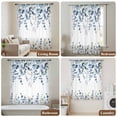 thumbnail image 6 of Navy Blue Eucalyptus Sheer Curtains 72 Inches Long, Watercolor Spring Weeping Botanical Light Filering Curtains, Breathable Simi Curtain Privacy Drapes for Living Room Bedroom Window Treatment, 6 of 9