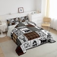thumbnail image 3 of jejeloiu Retro Deer Skull Bedding Comforter Set,Rustic Wilife Hunting Twin Comforter Sets,Wild Animal Bear Bedding Set For Boys Teens,Super Cozy Room Decor Reversible,2-Piece, 3 of 8