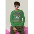 thumbnail image 3 of Old Glory Mens Retro 90s Rainbow Unicorn Magical Ugly Christmas Sweater Long Sleeve T Shirt, 3 of 6