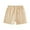 Khaki, variant on OSOLU Kids Toddler Boy Girl Cotton Linen Summer Shorts Solid Color Casual Pants With Drawstring Birthday Dailywear, 3-4 Years