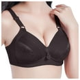 thumbnail image 3 of Elainilye Fashion Womens Bra Plus Size Traceless Comfortable Breathable Bra Wirefree Non-Magnetic Buckle Underwear,Black, 3 of 4