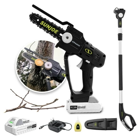 Restored Sun Joe 24V-HCSWP-6-LTE | 24-Volt* IONMAX Cordless Telescoping Pole Pruning Saw Kit | 4000 RPM | W/ 2.0-Ah Battery + Charger