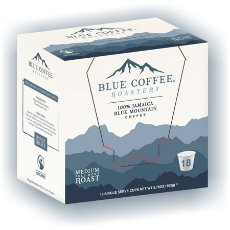 Blue Roastery Genuine Jamaica Blue Mountain Coffee for Keurig 18 ct - Packaging May (Best Jamaican Blue Mountain Coffee Review)