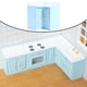 thumbnail image 4 of Casa de muñecas de madera, muebles de cocina en miniatura, accesorios, juego de simulación, decoración armario de esquina, 4 of 9