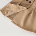 thumbnail image 6 of Generic Cute Windproof Jackets Girls Dress Coat Kids Winter Warm Jacket Long Sleeve Button Trench Coat Pocket Long Peacoat Outerwear 2-7 Years(Khaki,4-5 Years), 6 of 7
