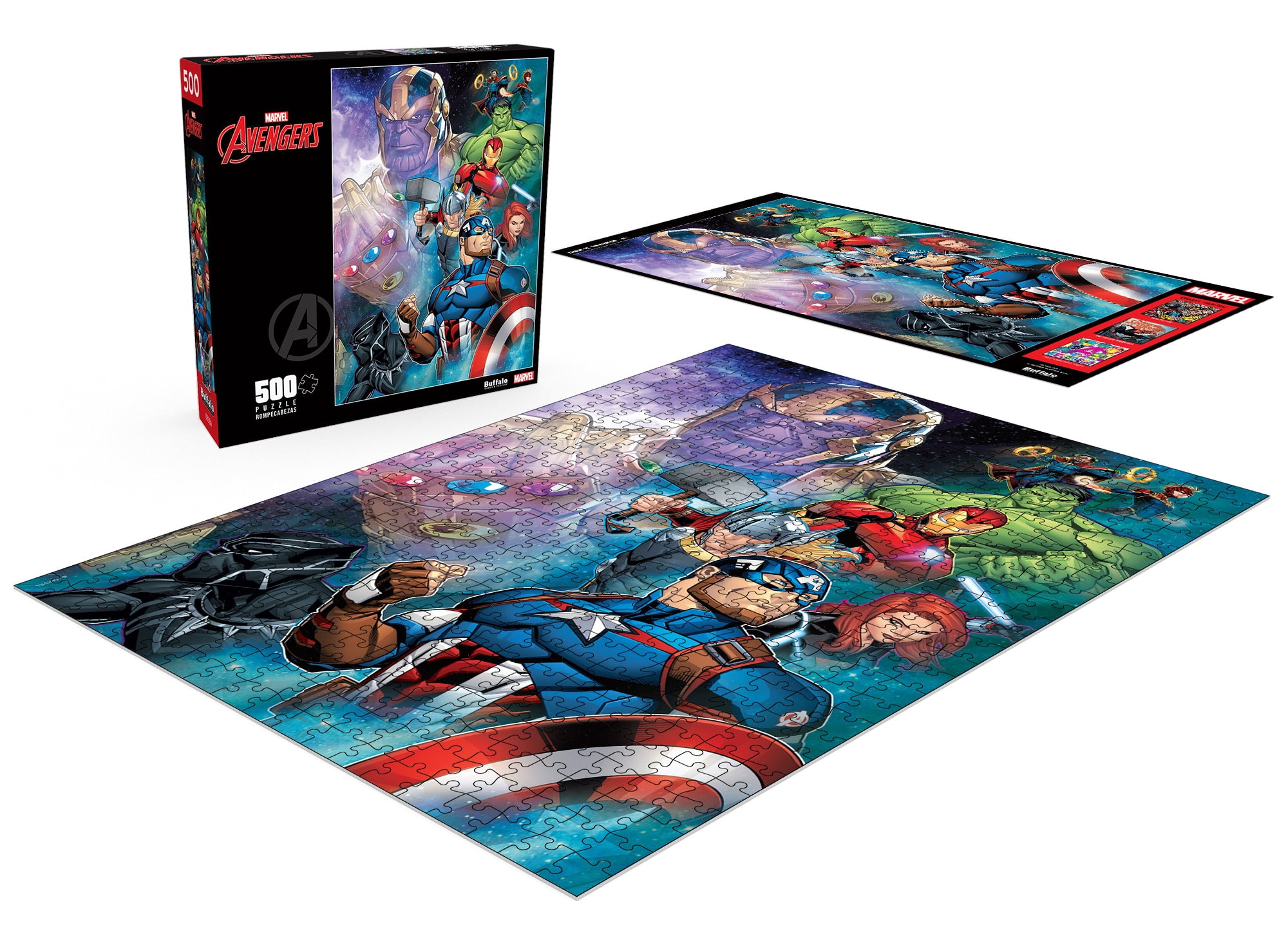 Buffalo Games 500-Piece Marvel Thanos vs. The Avengers Adult Interlocking Jigsaw Puzzle