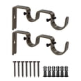 thumbnail image 1 of KAKOWELY Tringle à Rideaux 2 Pcs Support de Tringle à Rideaux Tringle à Draperies Accessoires de Rideaux pour Déco de Rideaux (Coffee)4.61"X1.97"X0.59 Pouces, 1 of 4