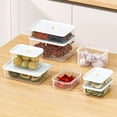 thumbnail image 6 of Clear 950ML Fridge Stores Crisper Fresh Food Fruit Container Plastic Microwavable Bento Box Refrigerator Organizer Freezer Box, 6 of 8