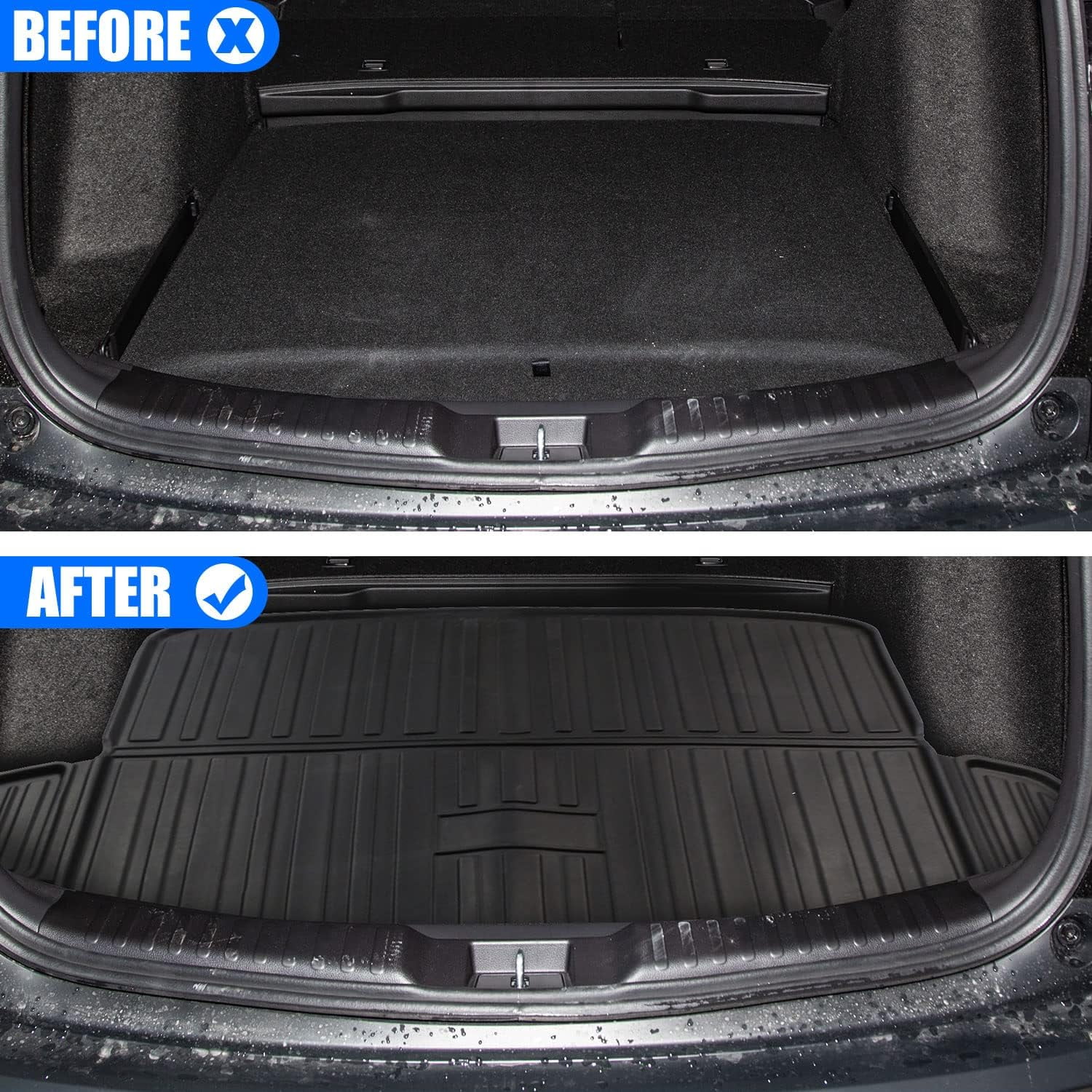 Cargo Liner Fit 2017-2022 Honda CR-V All Weather Rear Trunk Cover Cargo Tray Floor Mat for Honda CR-V 2017 2018 2019 2020 2021 2022 Accessory, Black