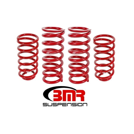 BMR SUSPENSION SP027R Coil Springs 79-04 Mustang Lowering Spring Kit 1in (Best Lowering Springs For 2019 Mustang Gt)