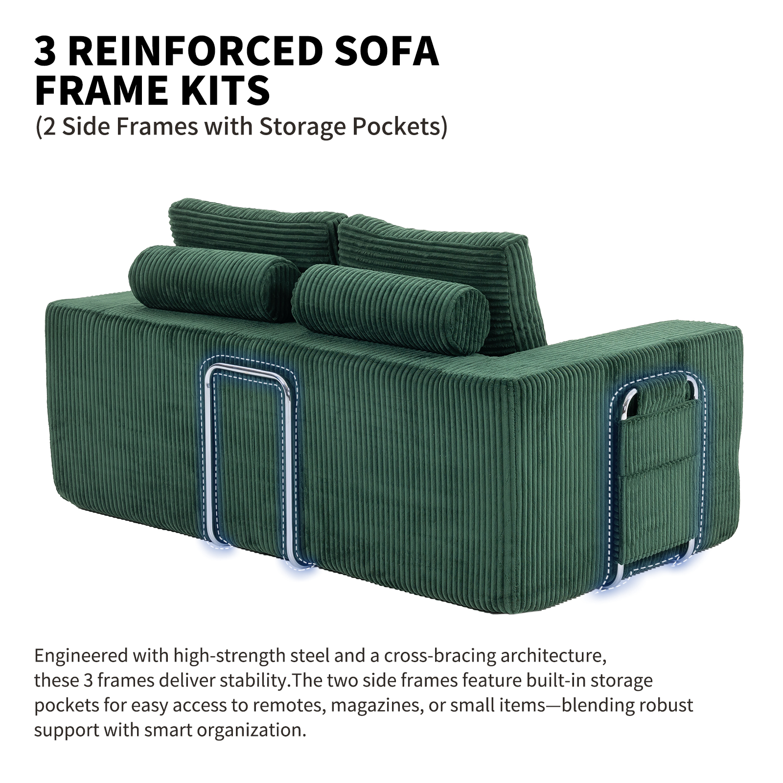 69 Inches Convertible Sofa Bed Boneless 2 Seats Loveseat Sleeper Sofa 2 Seater Small Couch 3-in-1 Folding Sofa Floor Sofa with Deep Seat No Assemble Required