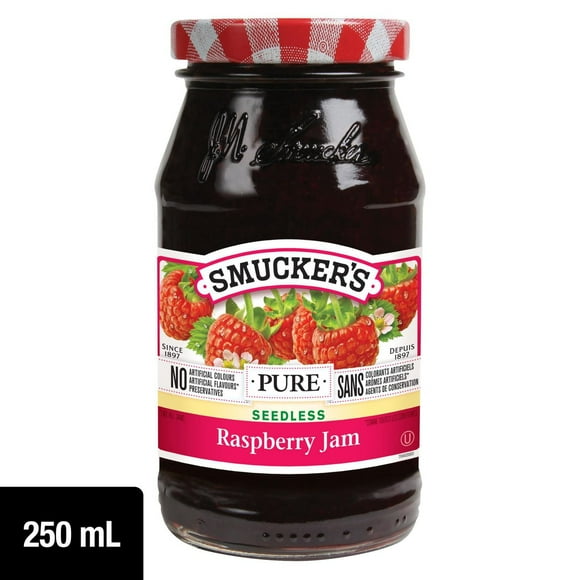 Smucker's Pure Seedless Raspberry Jam 250mL, 250 mL