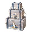 thumbnail image 1 of Storage Box Mediterranean Three In One Wooden Storage Box Storage Case Cover Three Jewelry Boxes Wooden Cases Ornaments (C), 1 of 6