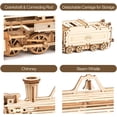 thumbnail image 3 of Kit de maqueta de tren mecánico de rompecabezas de madera 3D a escala 1:80, 3 of 5