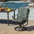 thumbnail image 2 of ARDEN Outdoor Dining Chair Cushion, 2 Pack, 20 x 20, Rain-Proof, Fade Resistant, Sapphire Morrison Floral, 2 of 9
