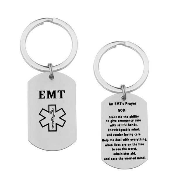BNQL Emergency Prayer Keychain Paramedic or Emergency Steel Keychain Gift (Keychain)