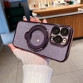 thumbnail image 2 of Magnetic Glitter Case for iPhone 15 Pro Max Compatible with Magsafe,360 Rotating Ring Magnetic Hidden Stand Case,Luxury Bling Full Camera Protector Shockproof Cover for Women Girls-Purple, 2 of 12