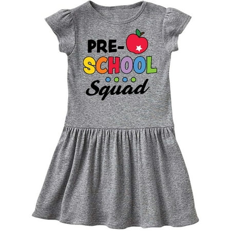 

Inktastic Preschool School Squad with Apple and Star Gift Toddler Girl Dress