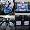 thumbnail image 2 of Yuyamidu Dolphin Car Seat Cover Full Set Pink Hibisucs Car Floor Mats Steering Wheel Cover Seat Belt Pad Cover Coasters Handbrake Cover Set Car Decor 15 PCS, 2 of 6