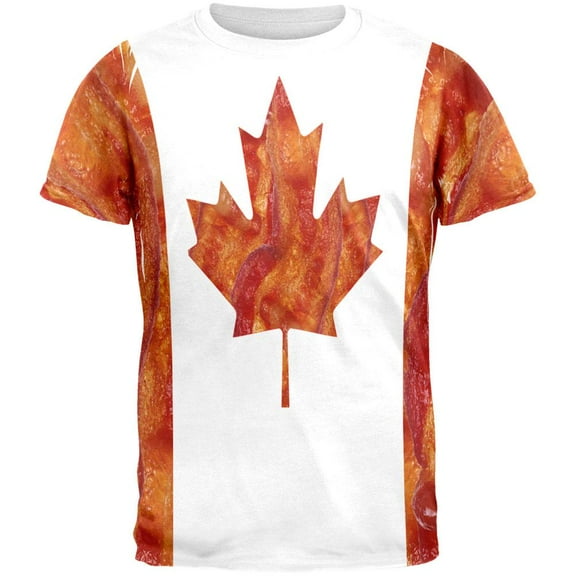 Canadian Bacon Flag All Over Mens T Shirt