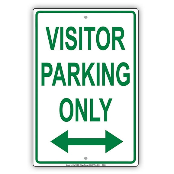 Visitor Parking Only Reserved Spot Alert Caution Warning Notice Aluminum Metal Sign 8"x12" Plate