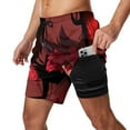 Hazbin Hotel Alastor Radio Demon Mens Board Shorts Summer Swim Trunks