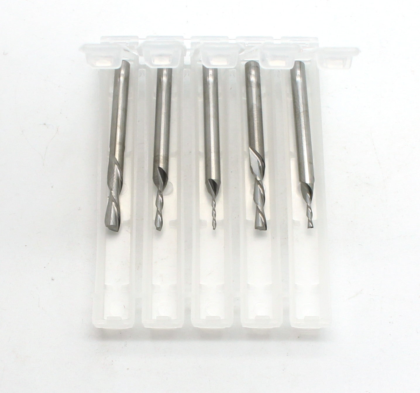 TMAX 5 pc Carbide Downcut Inlay Router Bits set 1/8, 3/32, 1/16, 3/64, and 1/32 Inch Diameter 1/8 Inch Shank, Ideal for Wood Carving, Slot Mortise, Engraving, Grinding
