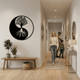 thumbnail image 3 of Yin Yang Metal Wall Art for Home and Outside - Wall-Mounted Geometric Metal Wall Decor - Drop Shadow 3D Effect Wall Decoration for Living Room Bedroom, 3 of 9