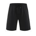 thumbnail image 3 of SWSMCLT Men's Casual Sweatpants Running Shorts Sports Drawstring Gym Soft Summer Mid Rise Cool Black Large, 3 of 4