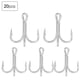 thumbnail image 1 of High Strength Metal Treble Fishing Hooks, Sharp Barbed Hook (20pcs x 6#), 1 of 4