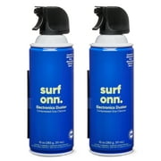 onn. Electronics Duster Compressed Gas Cleaner, 10 oz, 2-Pack, 2.56 x 5.20 x 8.39 Inches