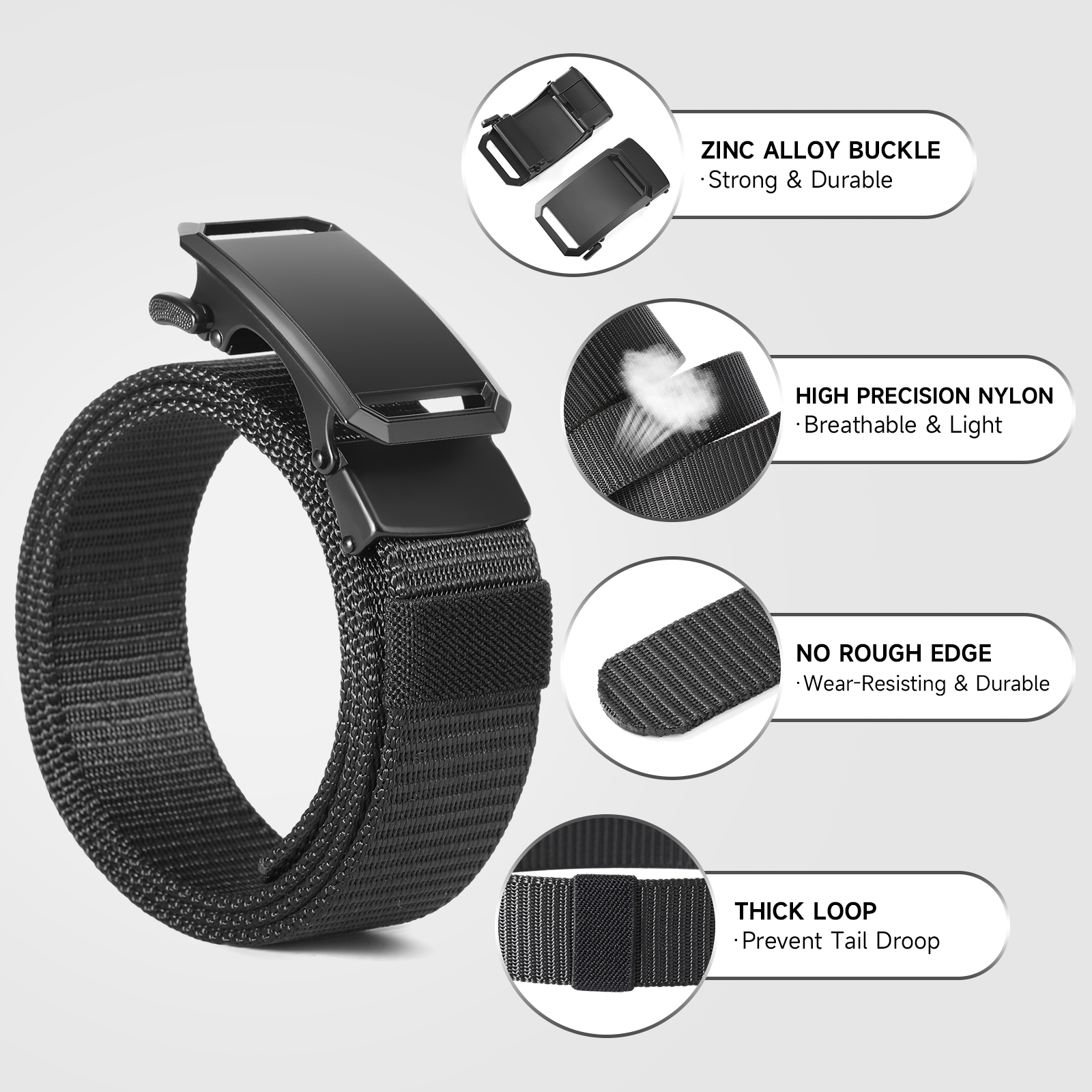 Gaekeao Ratchet Nylon Belt with Automatic Buckle photo 5