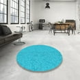 thumbnail image 4 of Ahgly Company Machine Washable Indoor Rectangle Transitional Deep Sky Blue Area Rugs, 2' x 4', 4 of 7