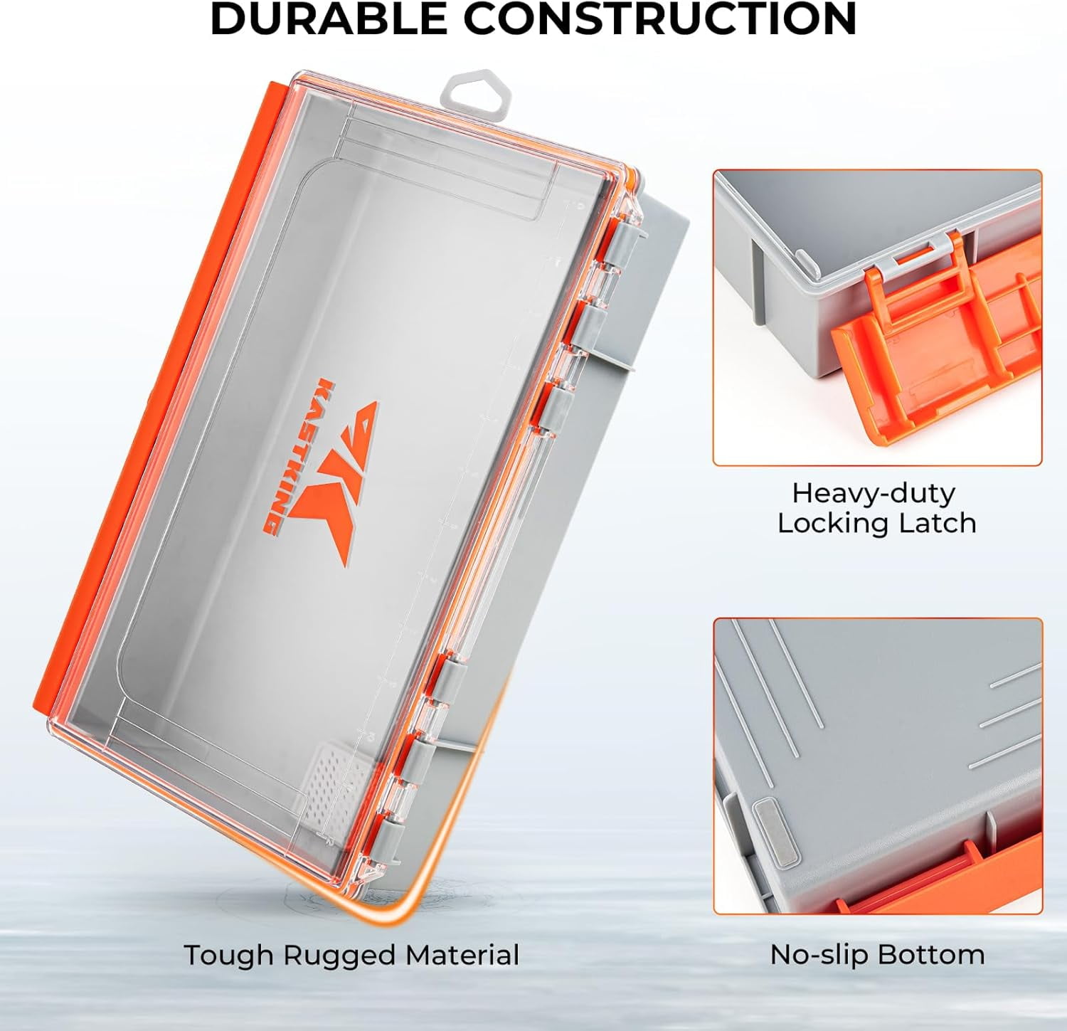 KastKing Waterproof Tackle Box, Fishing Tackle Box Organizer With Exterior Stickers-HyperSeal 3700*2 Deep Tackle Trays,