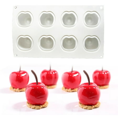 

Grofry Cake Mold Anti-deform Easy Demould Silicone Non-stick 4/8 Cavities Fruit Shape Bakeware Mousse Mould for Home 5