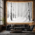 thumbnail image 6 of White Birch Forest in Snowy Misty Atmosphere, Serene Minimalist for Nature Lovers, Winter Tree Wall Art, Housewarming Gift, Tapestry Wall Hanging for Living Room and Bedroom, 6 of 7