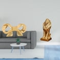 thumbnail image 2 of Asa de mueble,Tirador de latón con forma de lazo para muebles o armario,Tirador de puerta de armario con forma de arco,tirador de cajón de cocina,Figura de león,Estatua de león en, 2 of 8