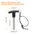 thumbnail image 2 of Unique Bargains T Handle Lock Pins, 3/8' Pin Dia. 2-23/64' Usage Length Stainless Steel Push-Button Quick Release Pin, 2 of 5